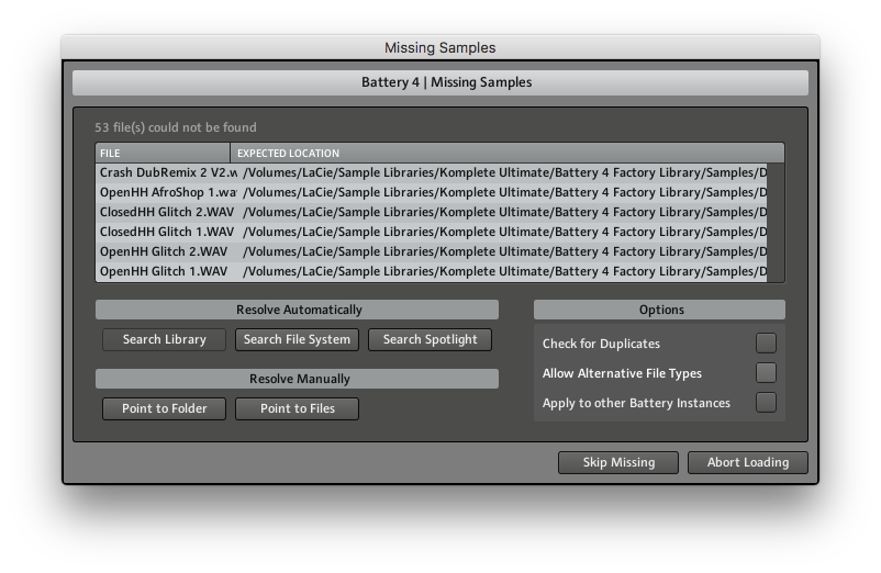 battery loading prompt in logic